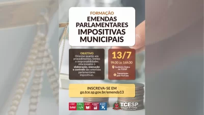 Formação EMENDAS PARLAMENTARES IMPOSITIVAS MUNICIPAIS - on line